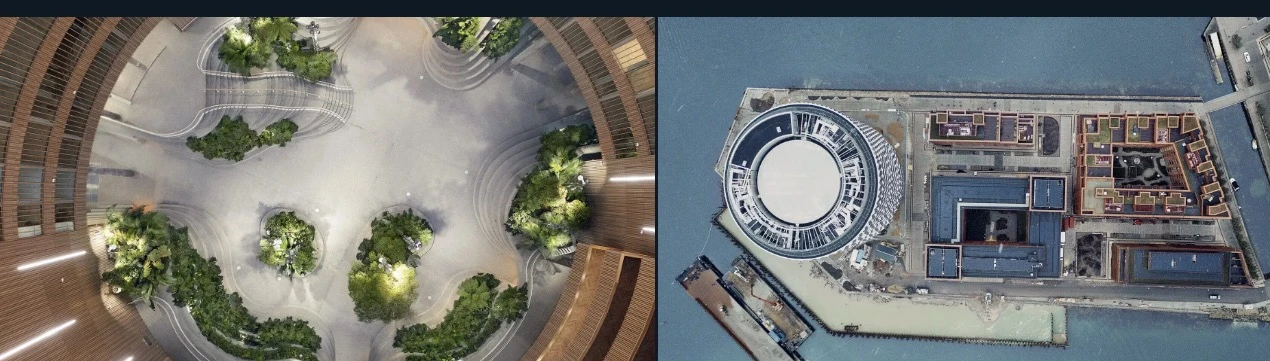 Aerial drone photography by Interfilm Productions — architectural project